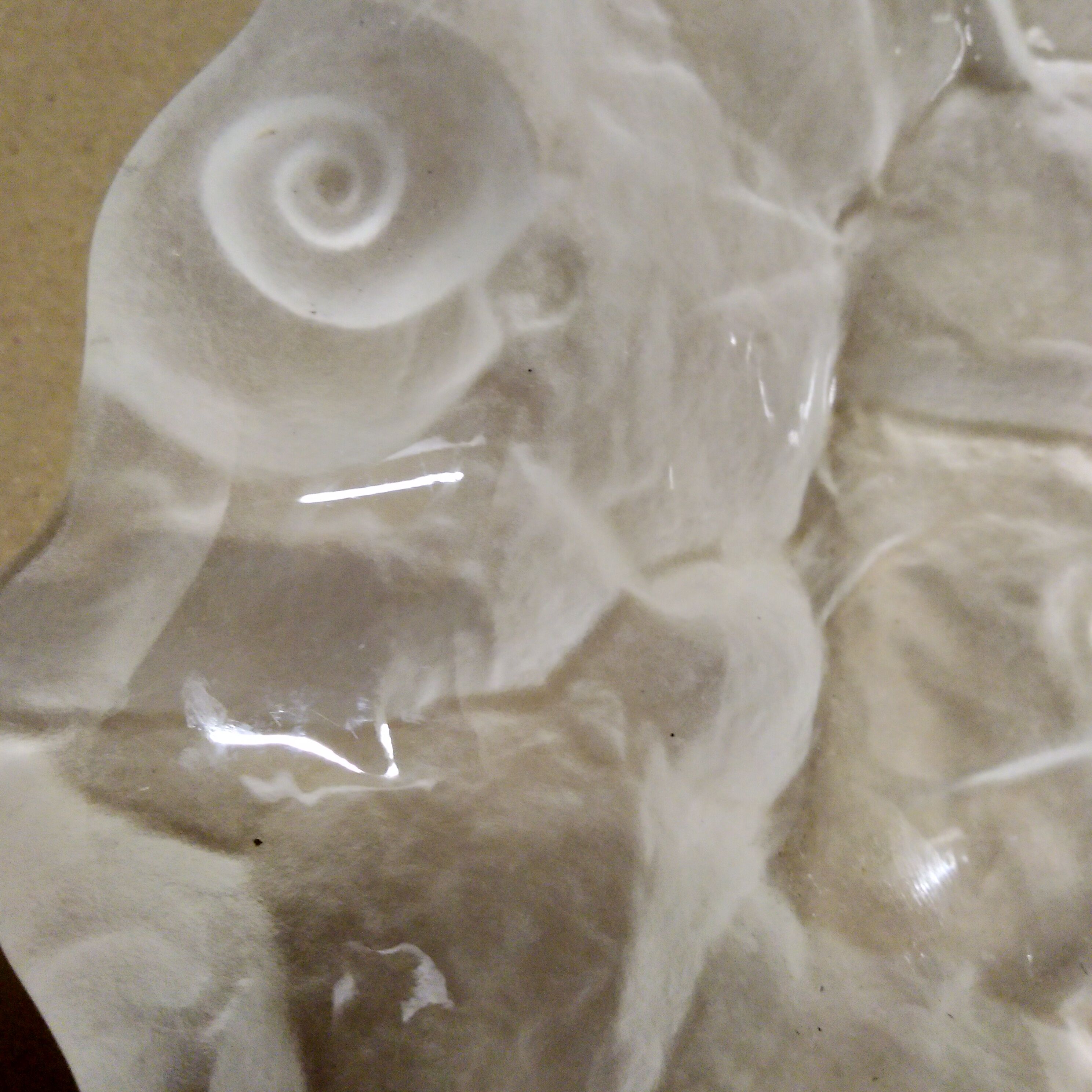 Empty pressed glass pocket 1970