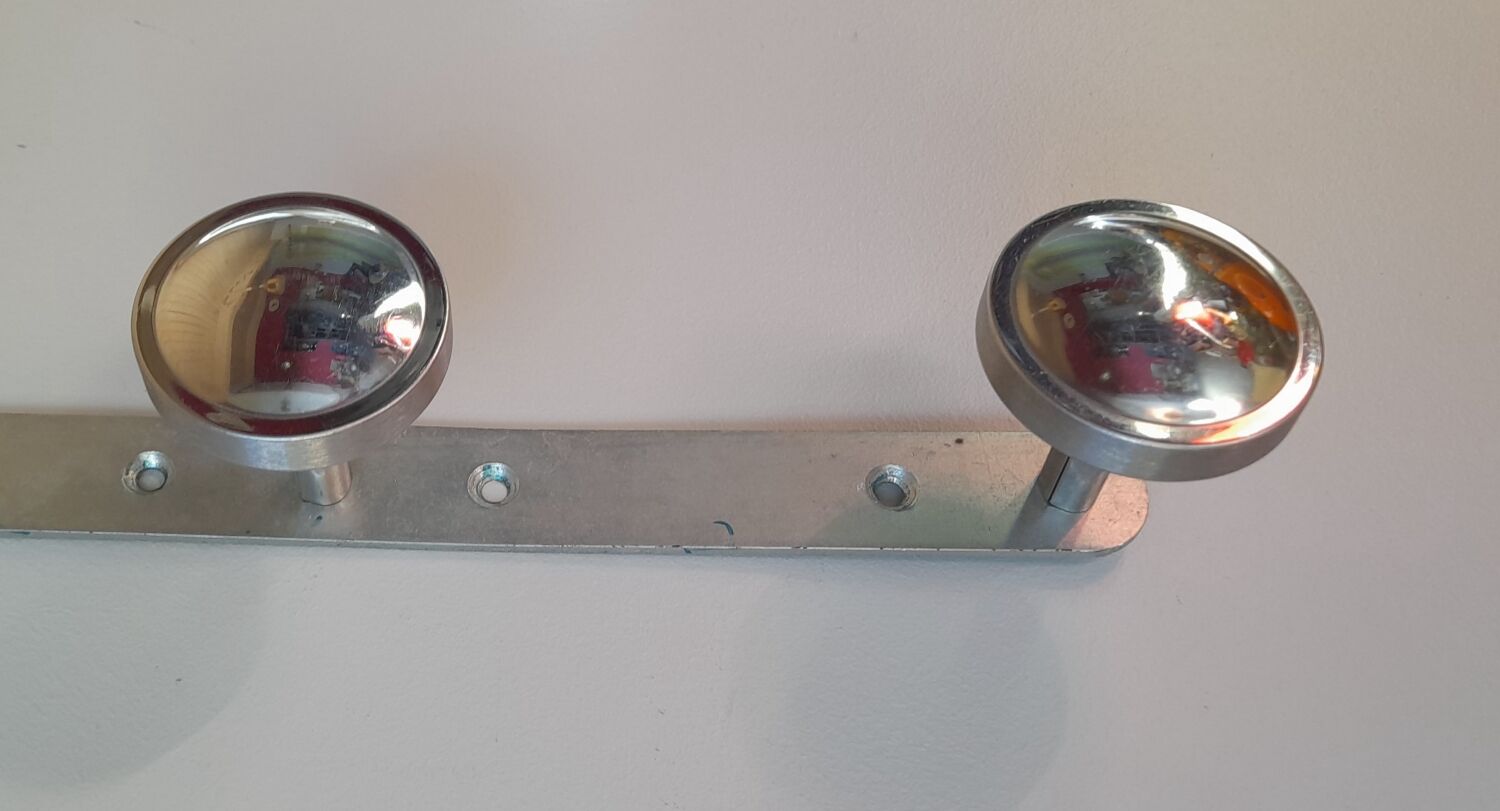 Chrome wall coat rack 70s