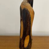 Old Candle Holder Michel MOLAC Driftwood Sculpture Vintage #C051