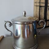 Silver metal ice bucket
