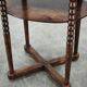 1920s Czech Art Deco Oval Beech Side Table with Lower Shelf