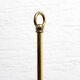 Brass and glass swan neck lamp