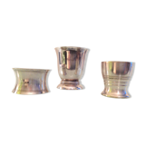 Timpani, shell and round of silver metal / vintage towel 50s-60s