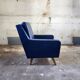 Vintage Blue Skaï Armchair — 1960s Design