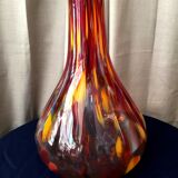 Vase made of multicolored glass paste