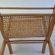 Vintage Mid-Century Wooden and Rattan Folding Magazine Rack, Czechoslovakia