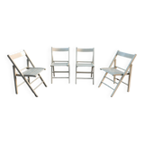 Set of 4 vintage folding chairs.