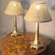 Paire de lampes en régule doré, 1960