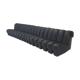 De Sede DS-600 "Non Stop" Snake Shaped Modular Sofa in Full Black Leather