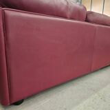 Canapé d'angle modulable Socrates en cuir bordeaux par Poltrona Frau, 1970