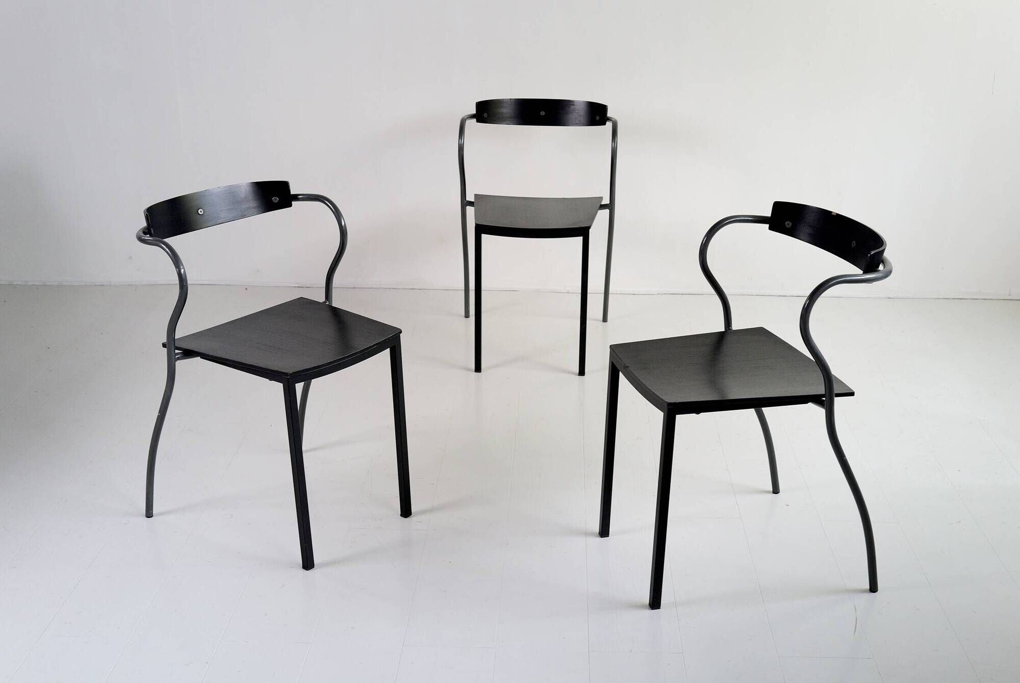 Pascal Mourgue, set of 3 Artelano chairs, 1980