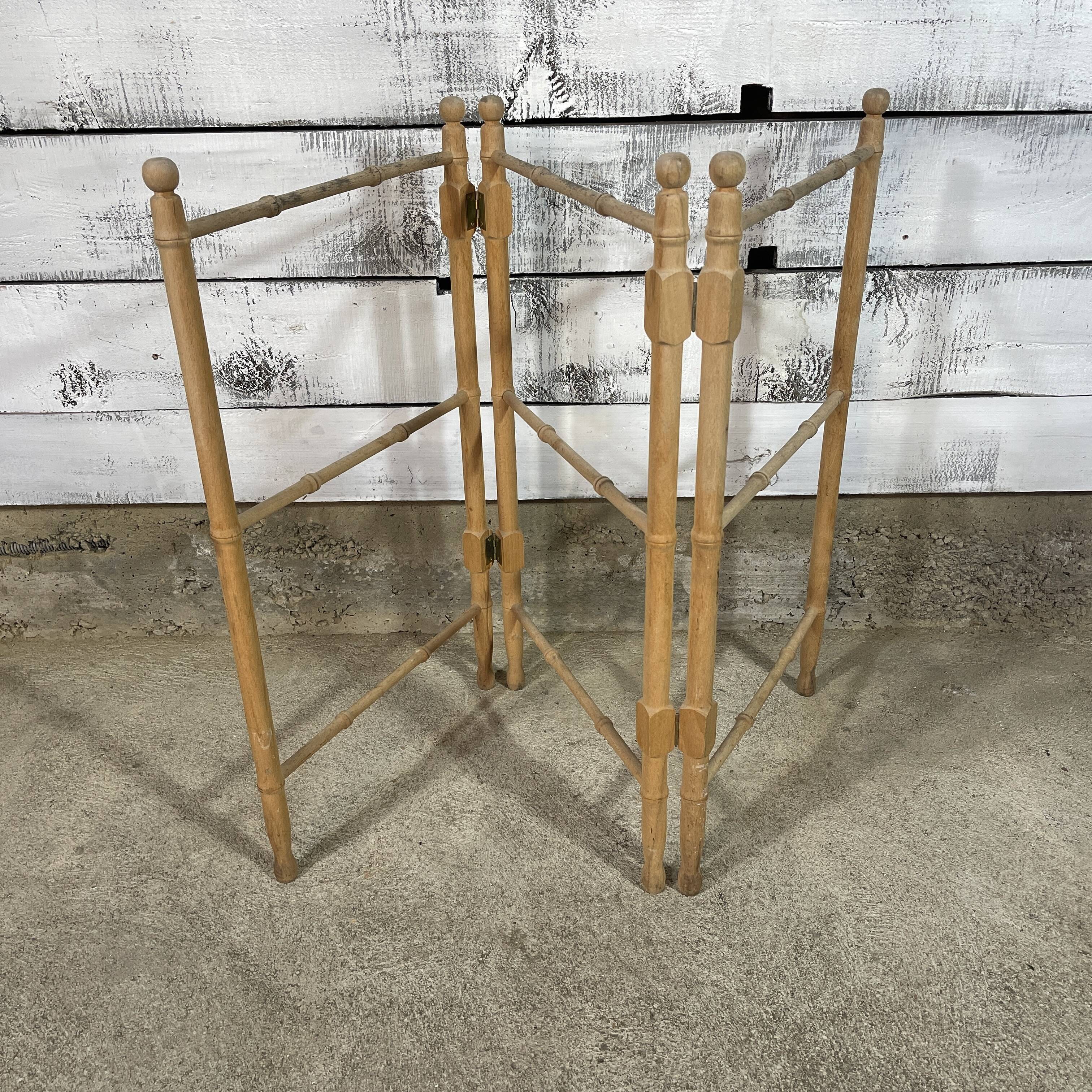 Old wooden towel rack