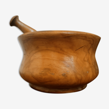 Olive wood mortar