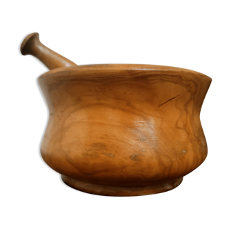 Olive wood mortar