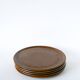 Set of 5 large flat plates in stoneware, 1970.