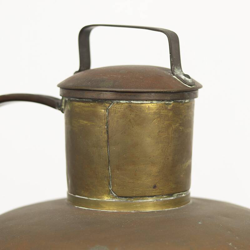 Cruche à lait en cuivre antique du début du 19e siècle