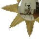 Large Starburst Sunburst Mirror Convex Gold Metal