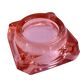 Red/salmon glass ashtray HSG Ząbkowice, Poland 1970s