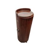 French Art Deco Mahogany round Bar Furniture, 1920/30s