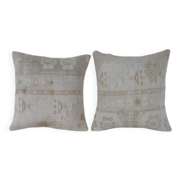 Set of 2 vintage Turkish cushion covers 41x41 cm