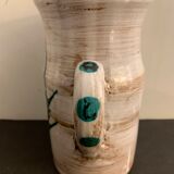 Pitcher or ceramic decanter, Vallauris thistle decoration
