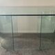 Vintage Sica Italy dining table in tempered glass