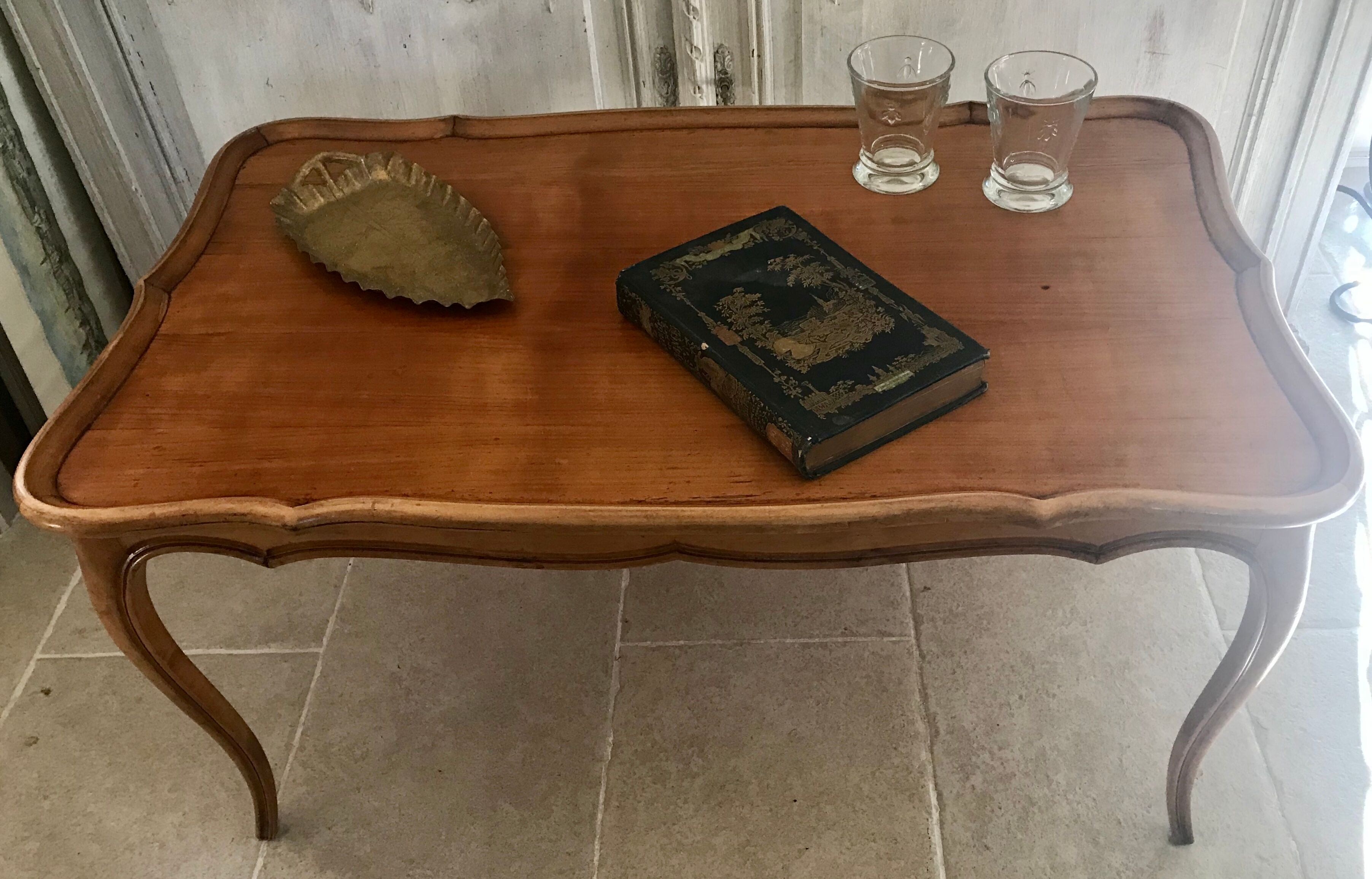 Louis X-style wooden coffee table