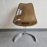 Set of 4 vintage Eurosteel chairs from the 1970s