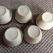 Series of 5 sandstone ramekins