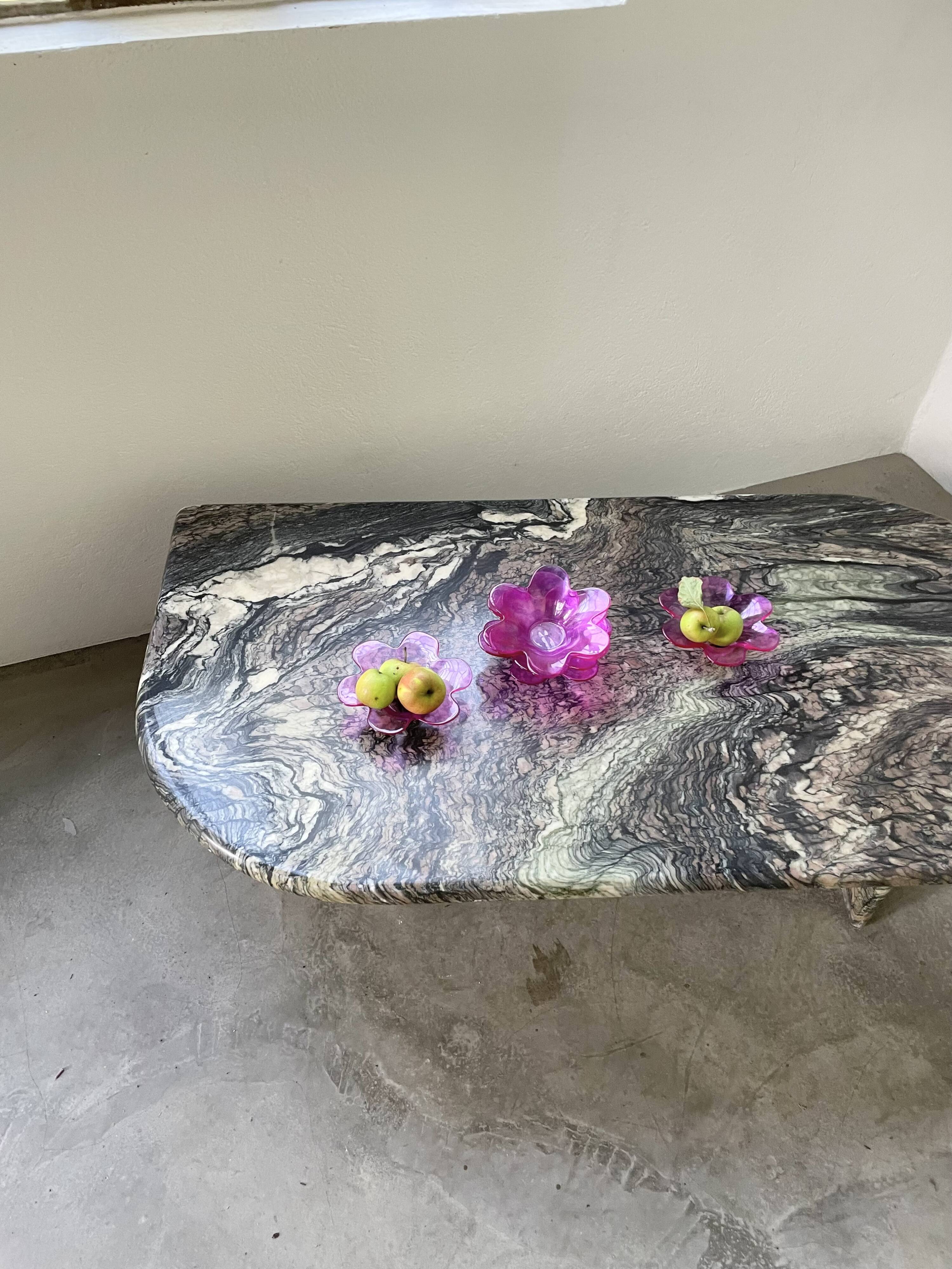 6 pop pink glass cups