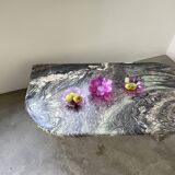 6 pop pink glass cups