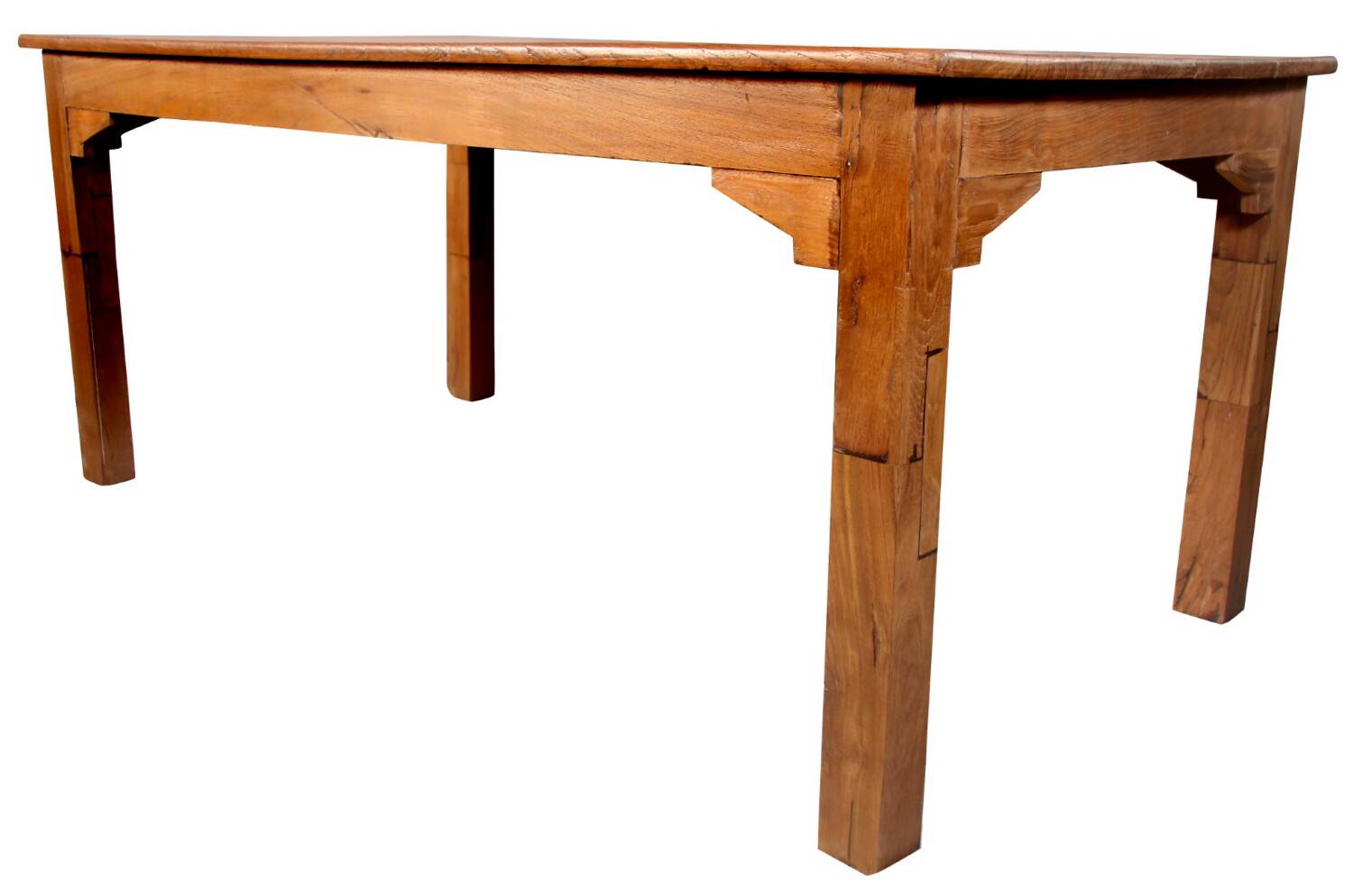 Table de ferme, d'atelier ancienne en teck birman