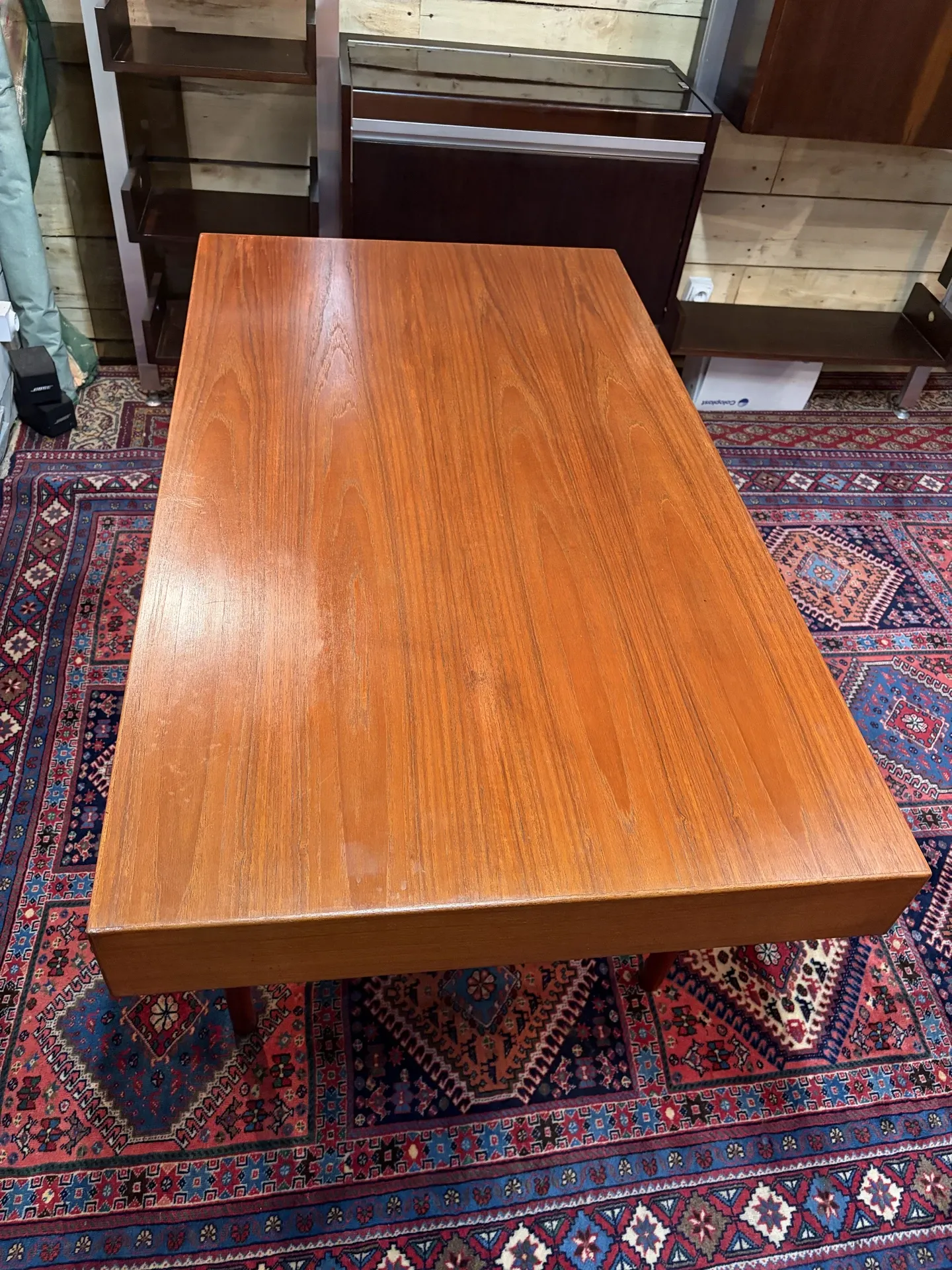Teak desk design by Nanna Ditzel and Ed Soren Willadsen, 1955.