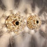 Set of 2 Palwa crystal wall lamps , 1970’s Germany