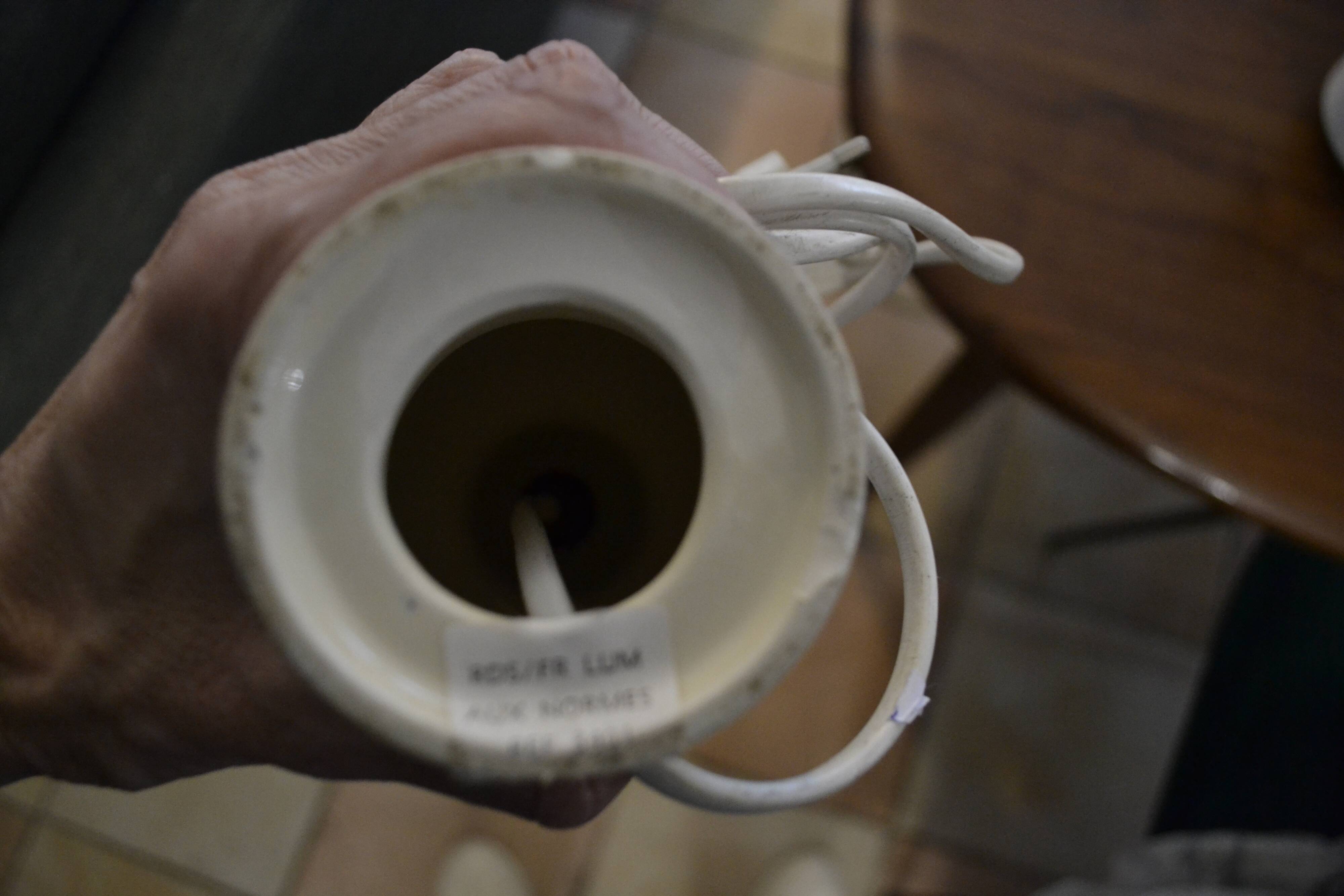 Peacock pattern lamp foot