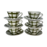 6 tasses à café décor Nappe Moulin Des Loups