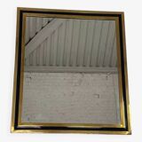 Vintage steel and brass mirror