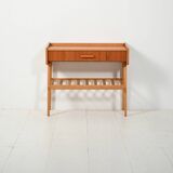 Scandinavian bedside table with drawer and magazine rack
