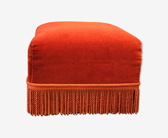 Pouf en velours rose