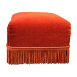 Pink velvet ottoman