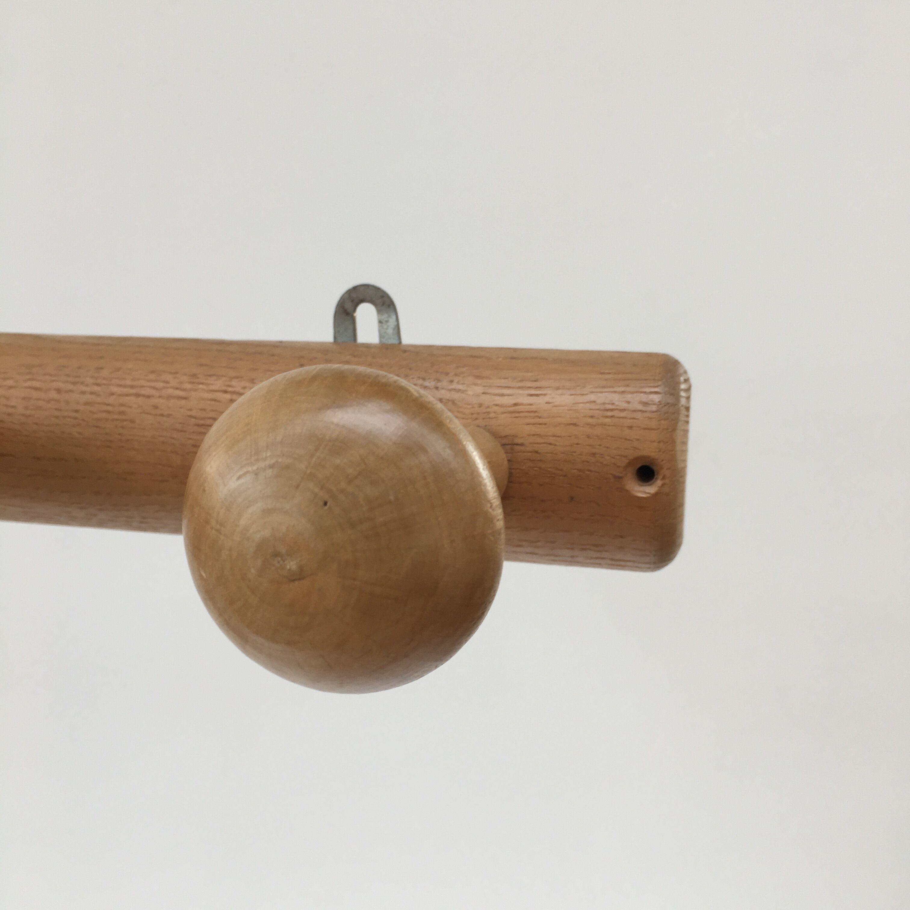 Vintage hook coat rack in solid wood