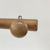 Vintage hook coat rack in solid wood