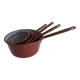Série de 4 casseroles en tôle émaillée