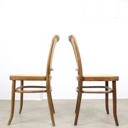Chaises vintage n°811 en bois courbé, lot de 4