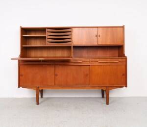Danish design teak highboard, 1960s