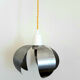 Flower pendant lamp in brushed steel 1970