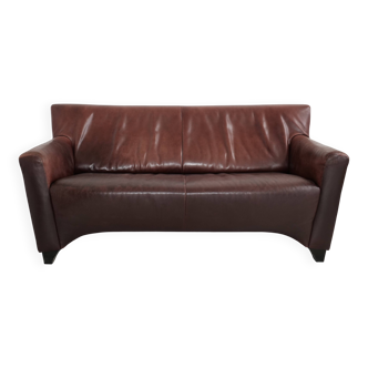 Oxblood leather sofa DeSede DS-72b