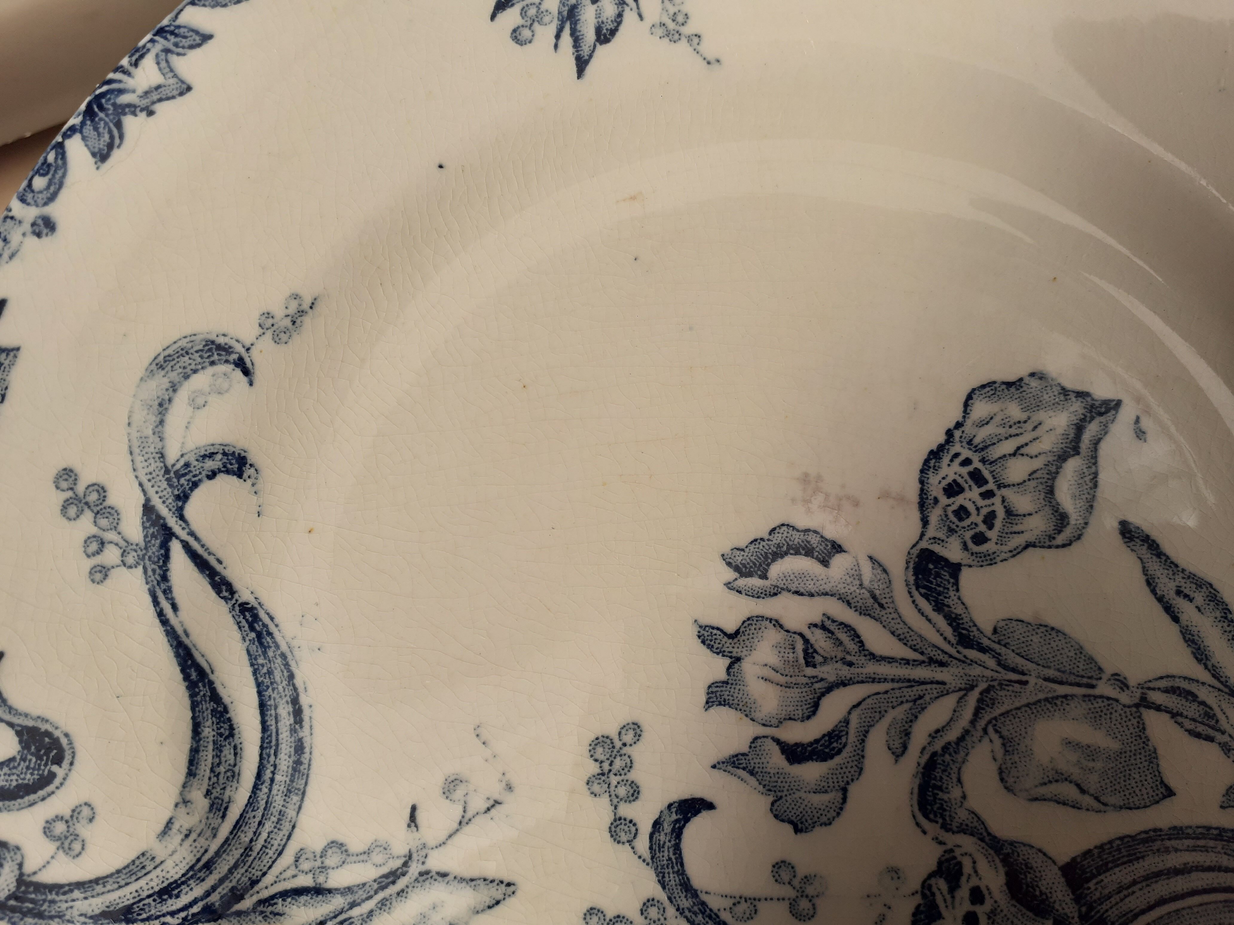 6 plates with dessert iris Clairefontaire