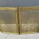 Antique brass fireplace screen from the 19th century by Bouhon Frères.
