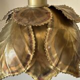 Vintage 70s gold Jansen style wall lamp